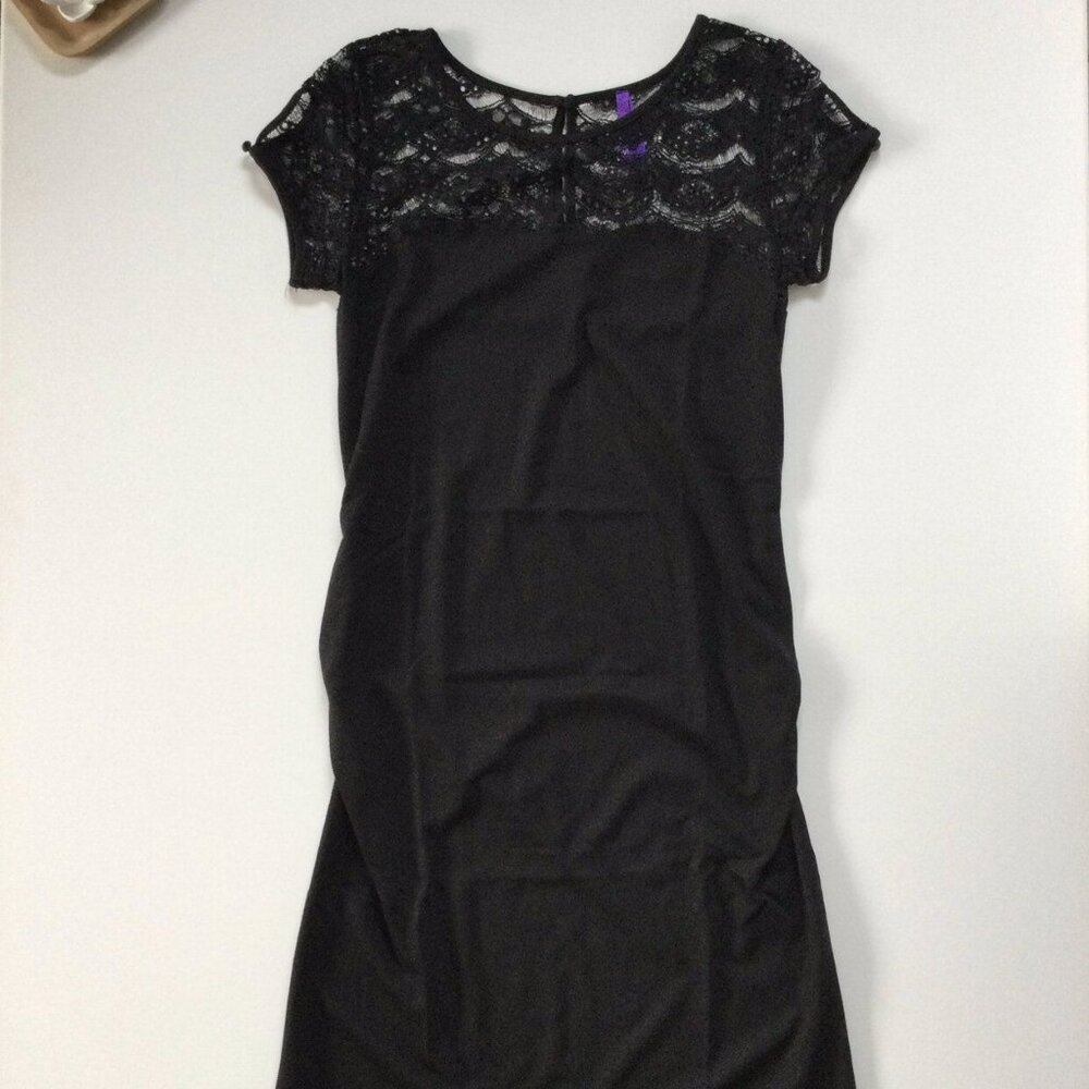 Seraphine Black Lace Maternity Dress